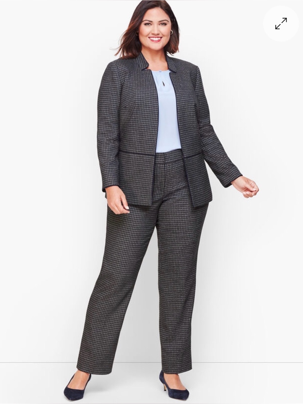 Talbots Stretch Houndstooth Blazer